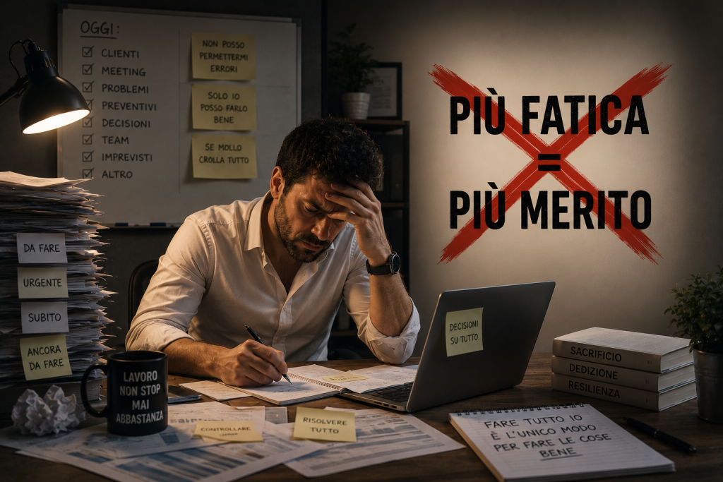 Perché molti imprenditori non riescono a delegare davvero (anche quando sanno che dovrebbero farlo) 6 fatica a delegare imprenditore
